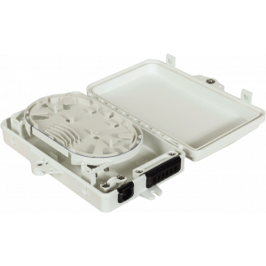 6-fiber wall-mounted distribution box, outdoor, IP65